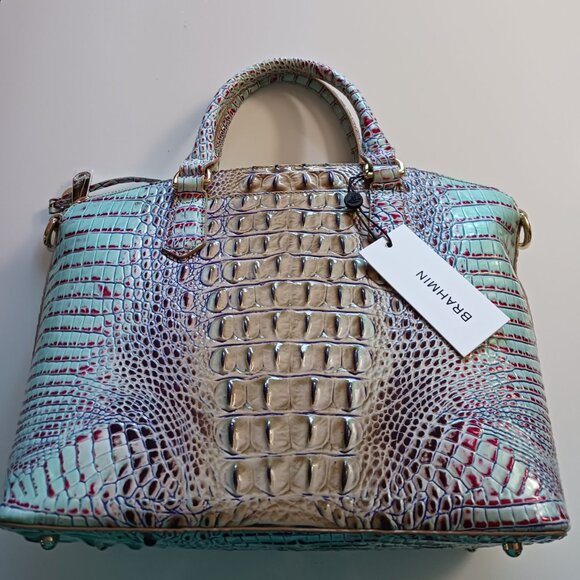 Brahmin Duxbury Satchel Seltzer Ombre Melbourne Bag Purse Handbag - Picture 2 of 13